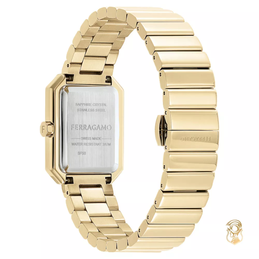 Salvatore Ferragamo Vega Gold-Tone Watch 26.5x33.5mm