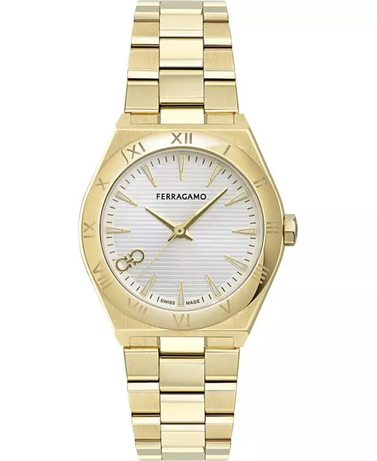 Salvatore Ferragamo Vega Ladies Gold-Tone Watch 35mm