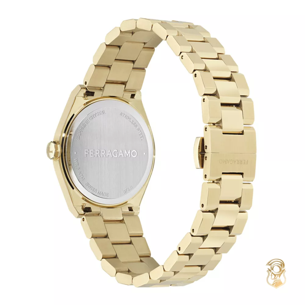 Salvatore Ferragamo Vega Ladies Gold-Tone Watch 35mm