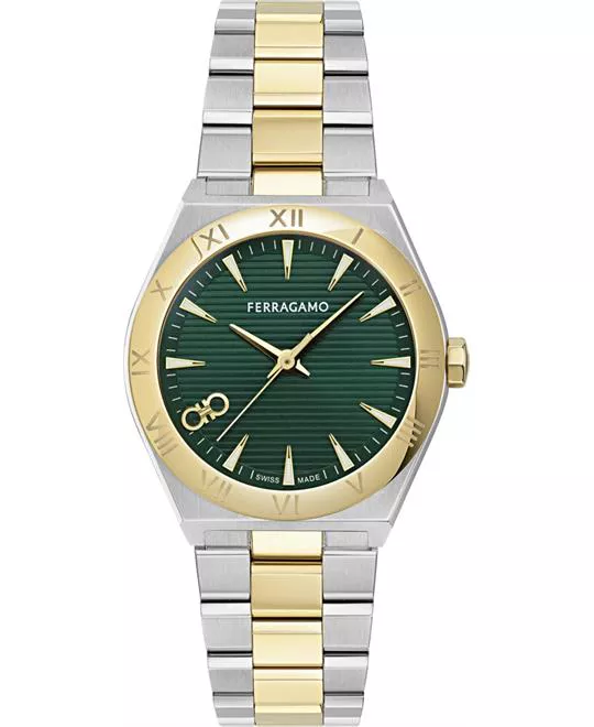 Salvatore Ferragamo Vega Ladies Green-Tone Watch 35mm