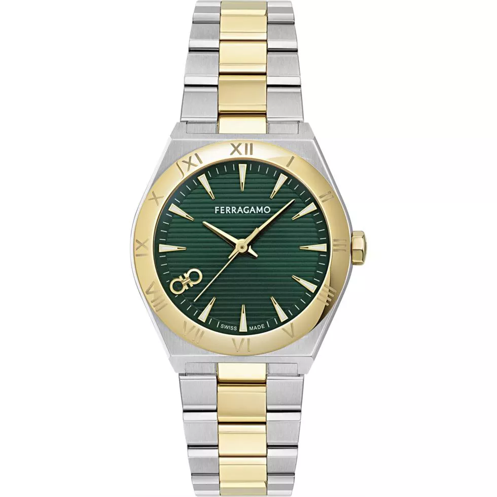 Salvatore Ferragamo Vega Ladies Green-Tone Watch 35mm