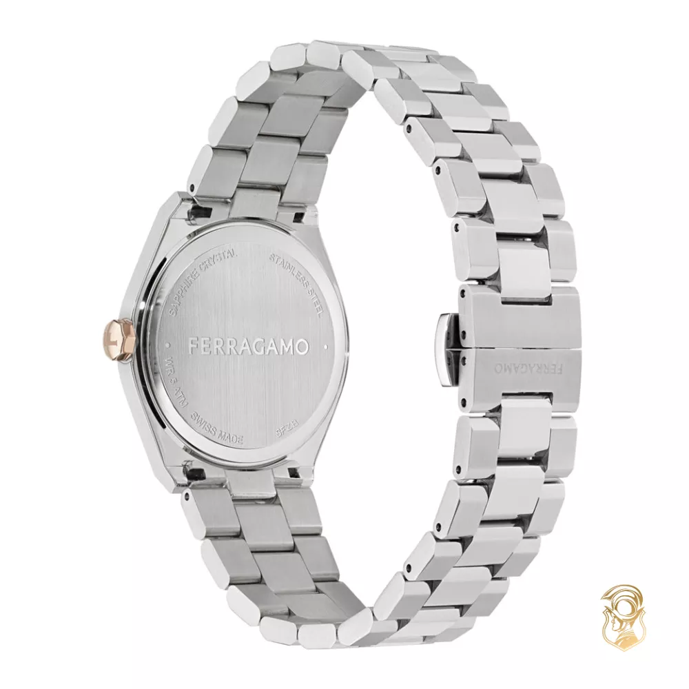 Salvatore Ferragamo Vega Ladies Silver-Tone Watch 35mm