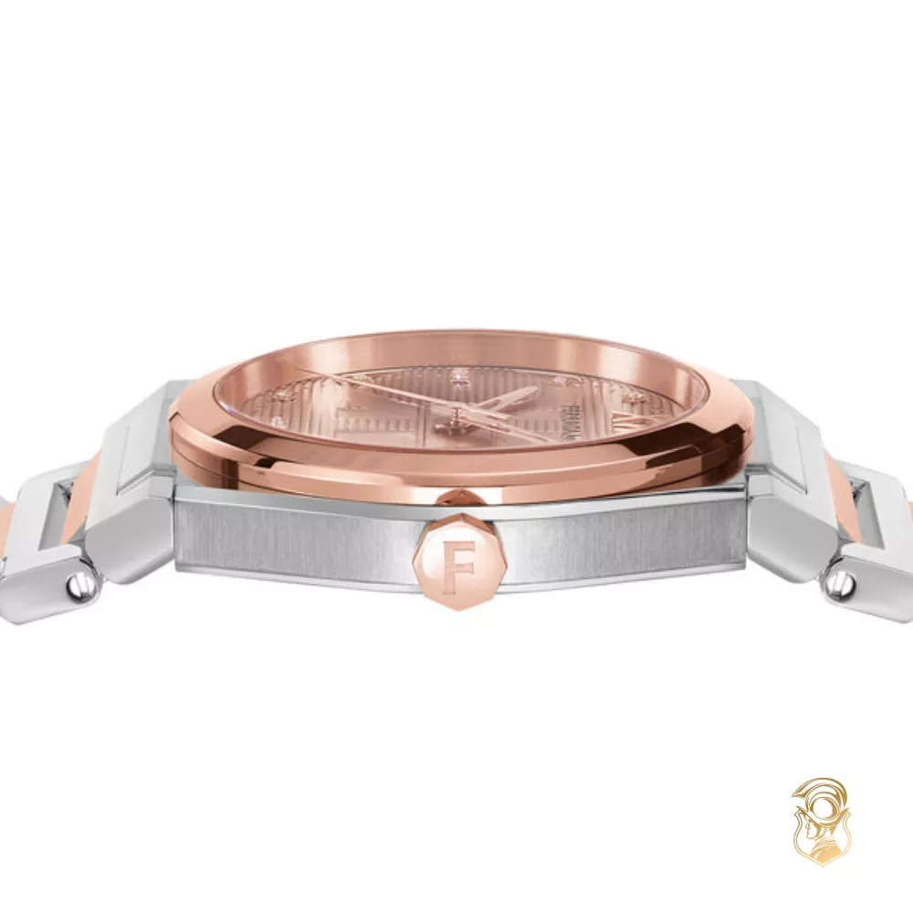 Salvatore Ferragamo Vega Rose Gold-Tone Diamond Watch 40mm