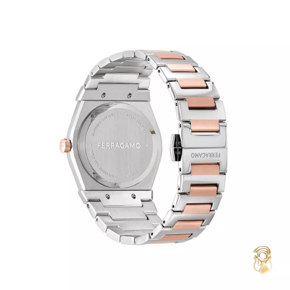 Salvatore Ferragamo Vega Rose Gold-Tone Diamond Watch 40mm