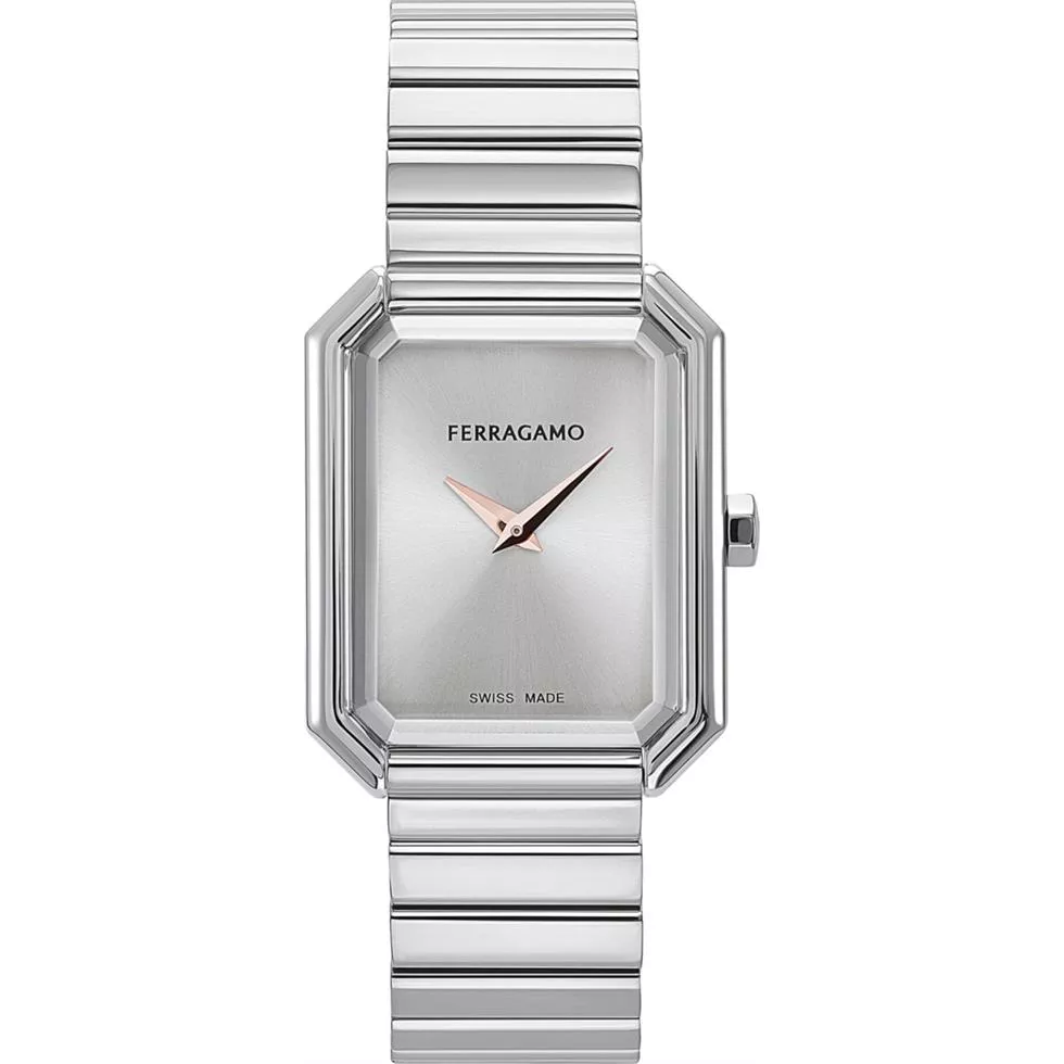 Salvatore Ferragamo Vega Silver-Tone Watch 26.5x33.5mm