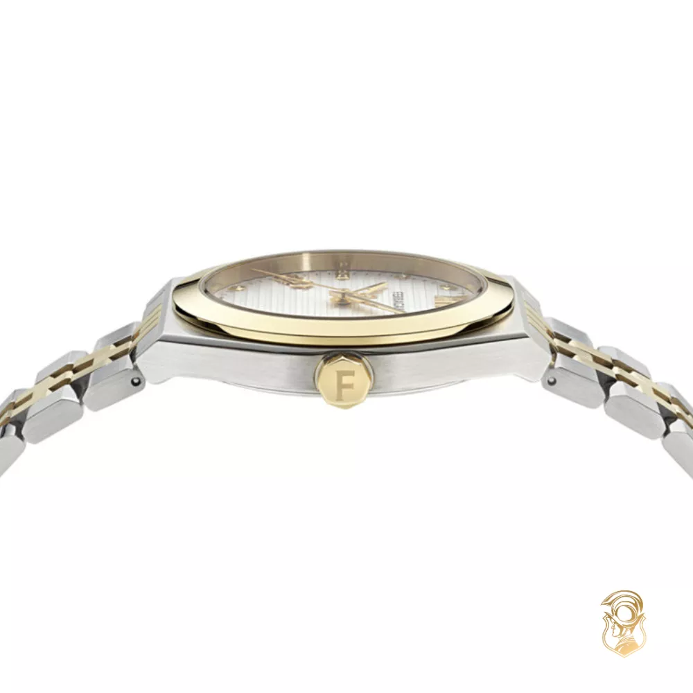 Salvatore Ferragamo Vega Two-Tone Diamond Watch 40mm