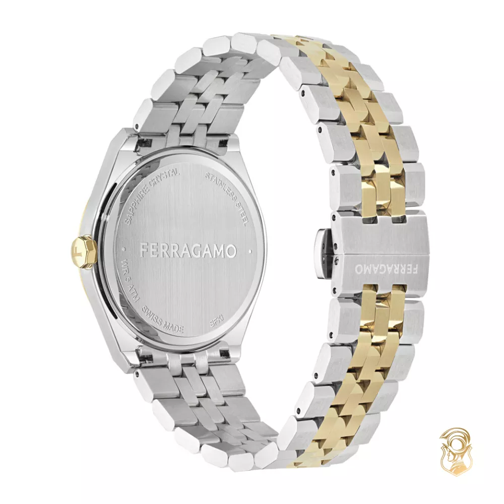 Salvatore Ferragamo Vega Two-Tone Diamond Watch 40mm