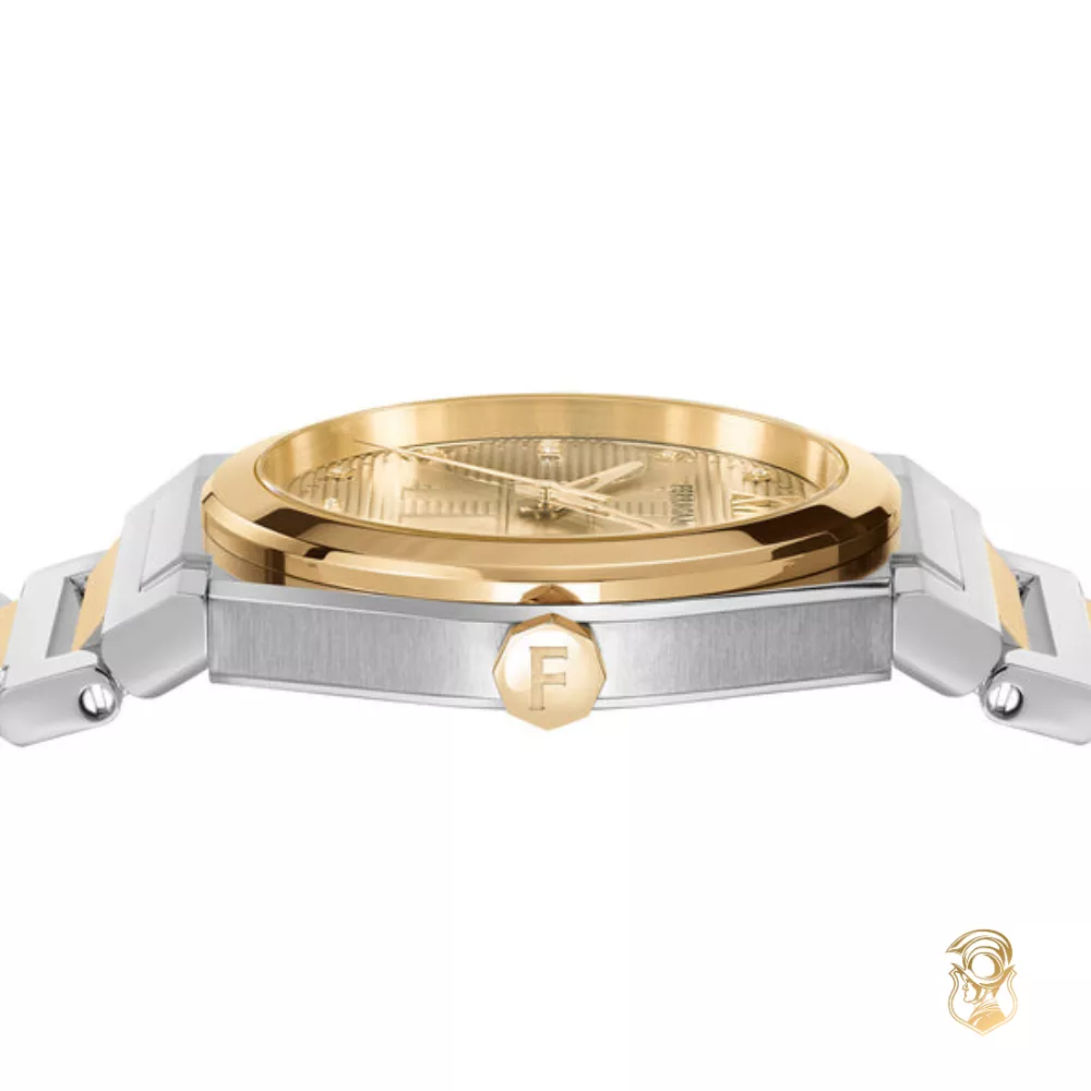 Salvatore Ferragamo Vega Gold-Tone Diamond Watch 40mm