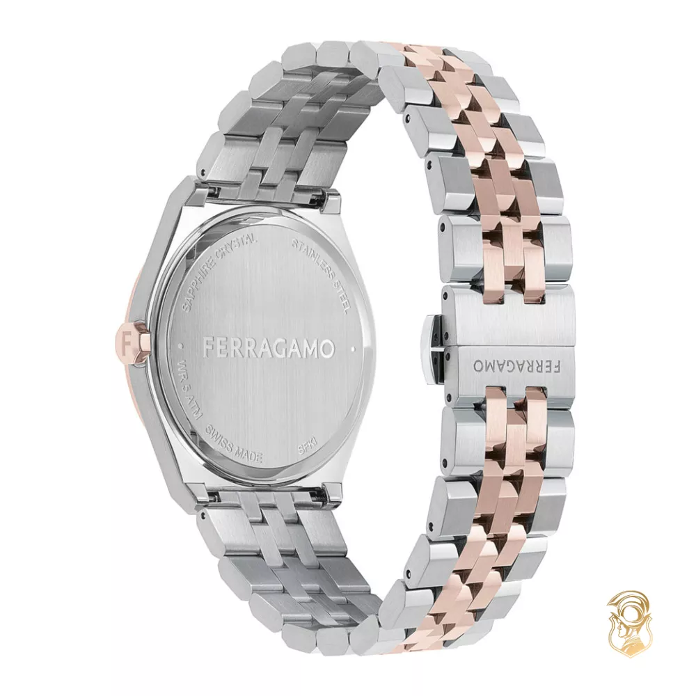 Salvatore Ferragamo Vega Two-Tone Diamond Watch 40mm