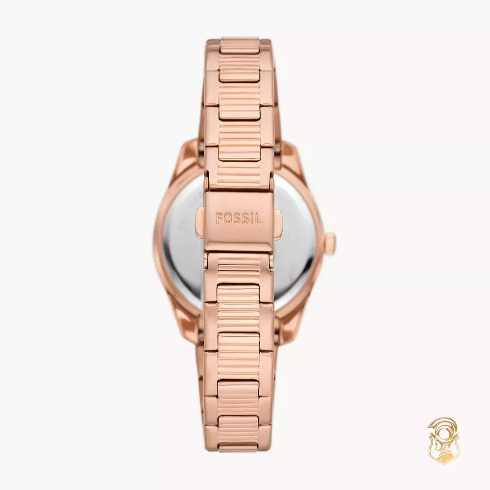 Scarlette Three-Hand Day-Date Rose Gold-Tone Watch 32MM