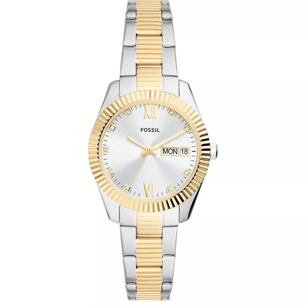 Scarlette Three-Hand Day-Date Two-Tone Watch 32MM