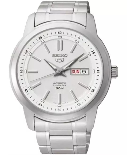 Seiko  5 Automatic White Watch 43mm