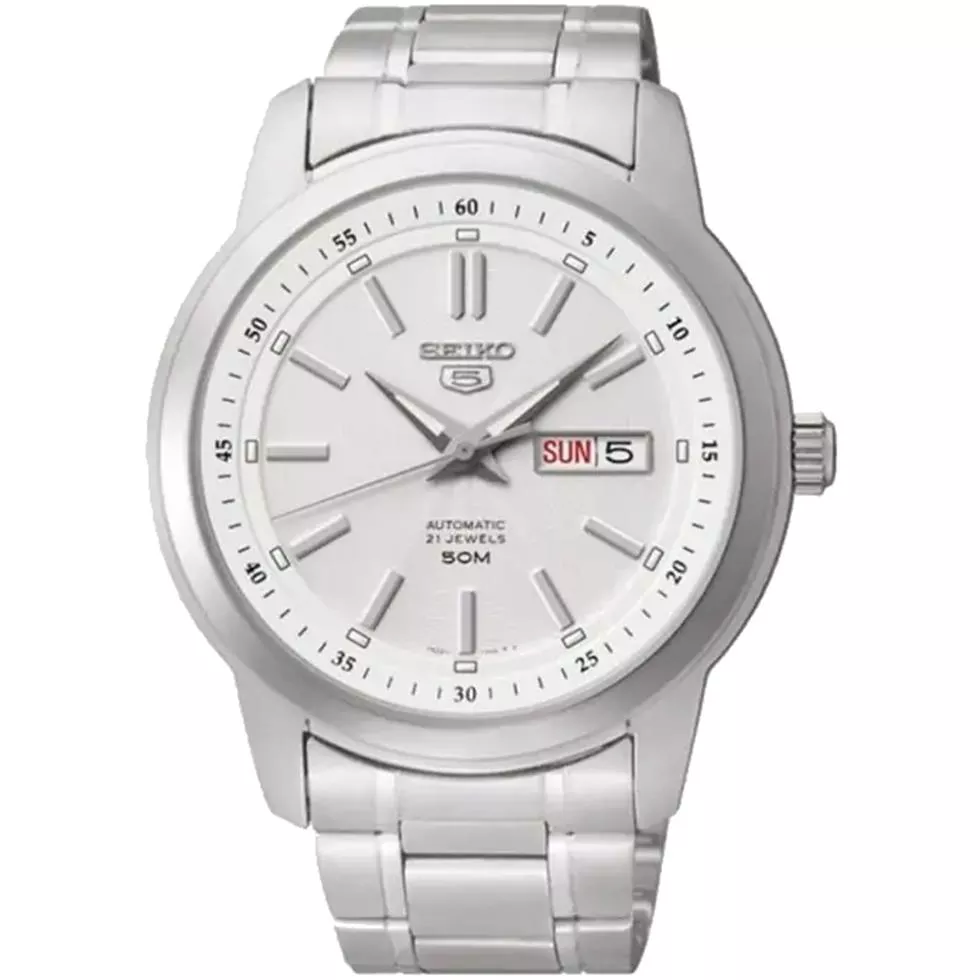 Seiko  5 Automatic White Watch 43mm