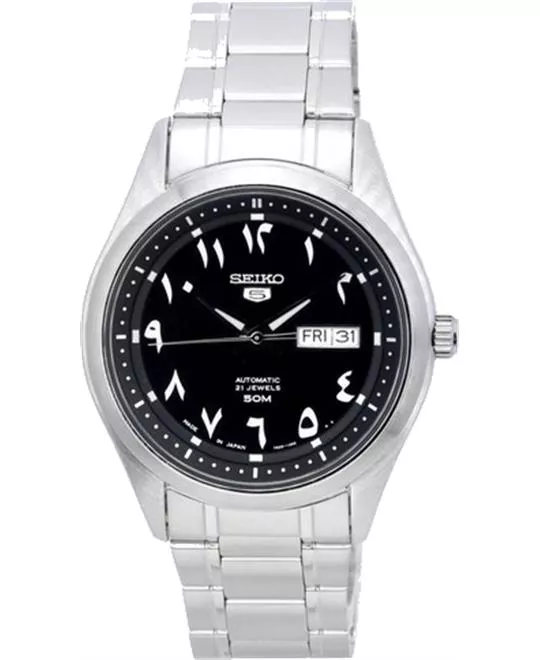 Seiko 5 Black Automatic Men Watch 42mm