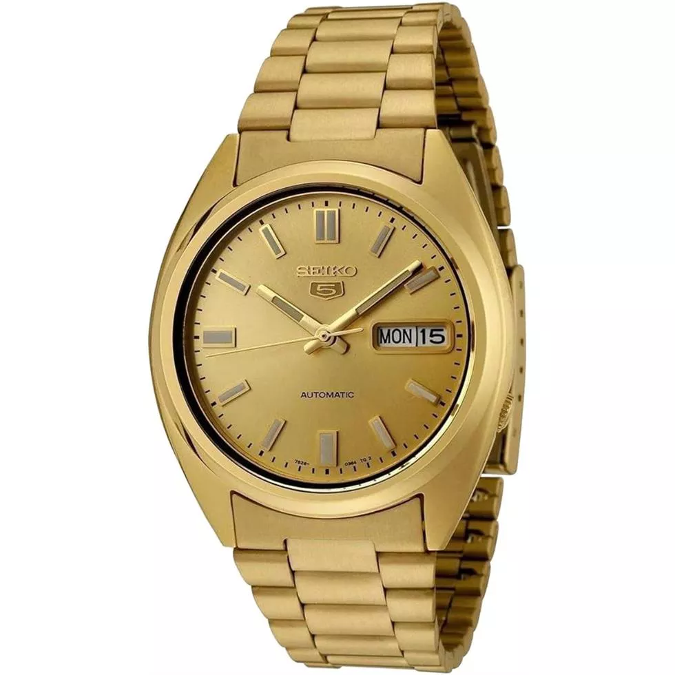 Seiko 5 Gold Tone Men's Watch 37mm