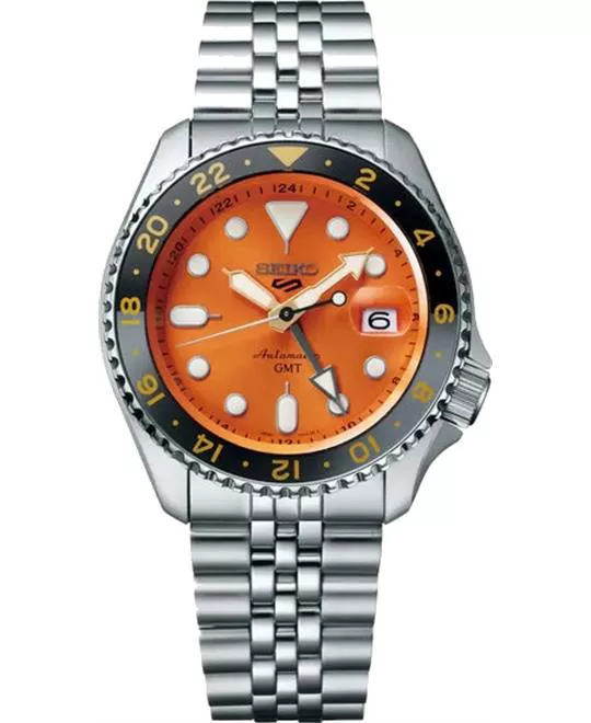 Seiko 5 Sports SKX Sports Orange GMT Watch 42.5mm