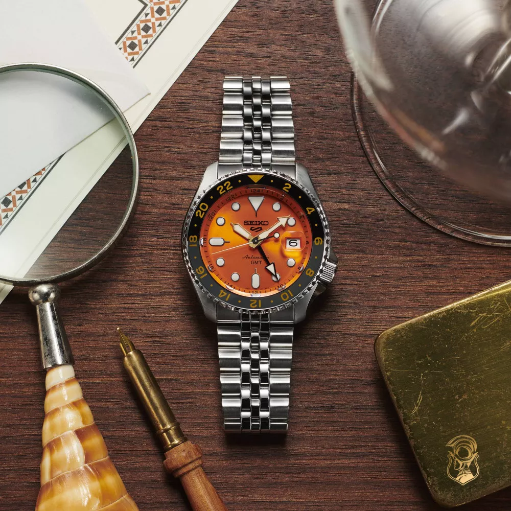 Seiko 5 Sports SKX Sports Orange GMT Watch 42.5mm