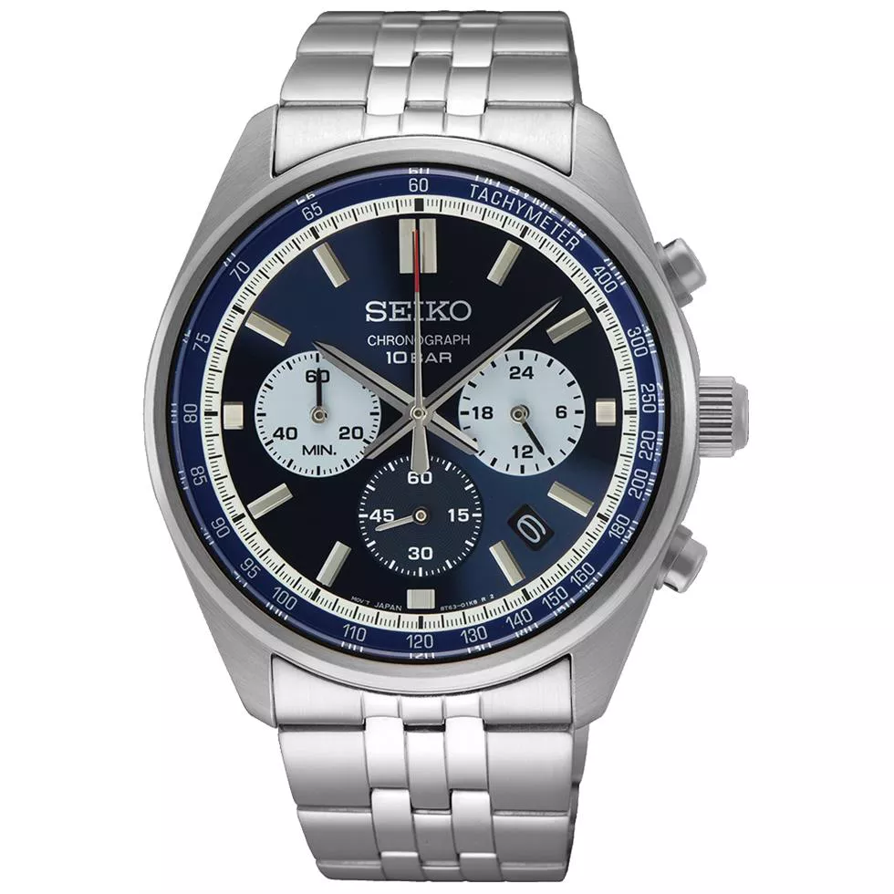 Seiko Chronograph Quartz Blue Watch 41 mm