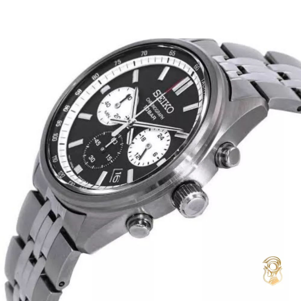 Seiko Presage Black Chronograph Watch 41.5mm