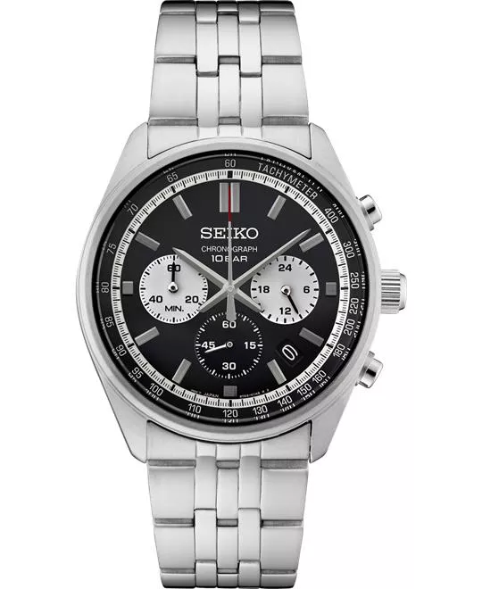 Seiko Presage Black Chronograph Watch 41.5mm