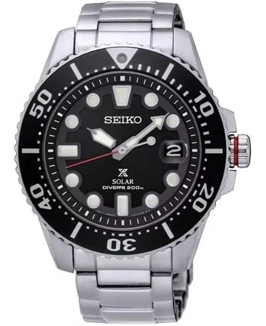 Seiko Prospex Black Dial Stainless Steel Watch 43.5mm
