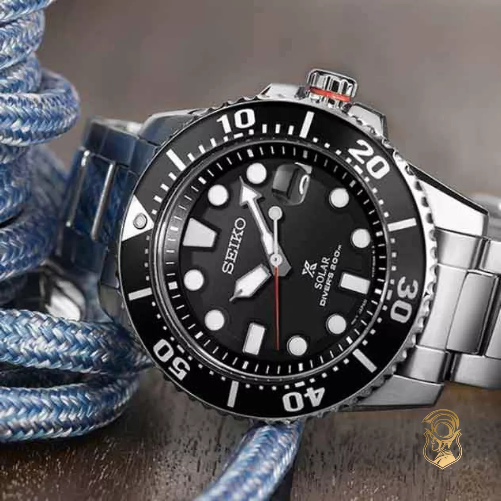 Seiko Prospex Black Dial Stainless Steel Watch 43.5mm