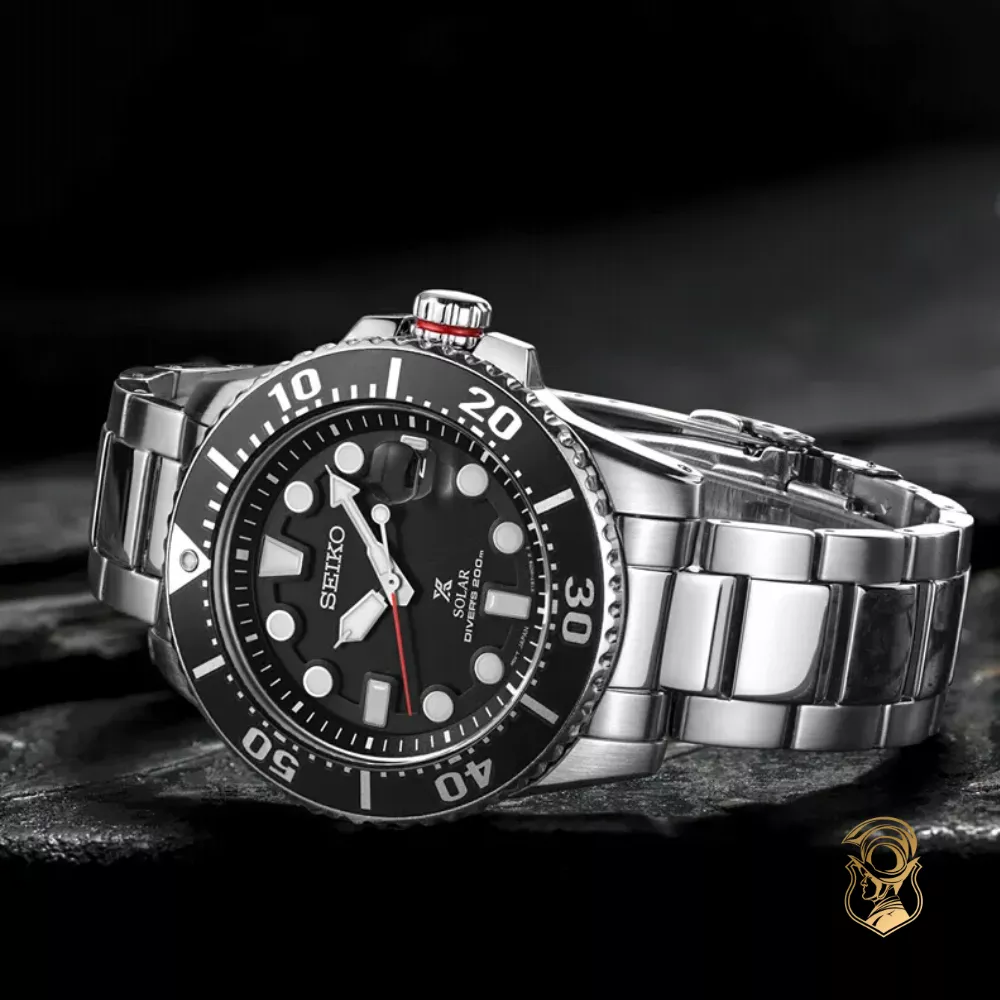 Seiko Prospex Black Dial Stainless Steel Watch 43.5mm