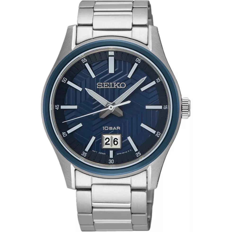 Seiko Quartz Black Watch 38mm 