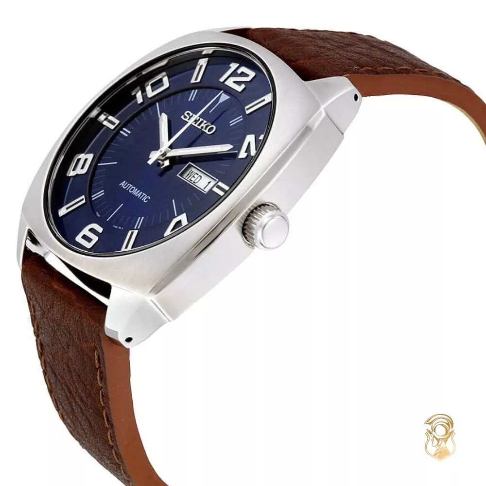 Seiko Recraft Automatic Brown Leather Watch 43mm 