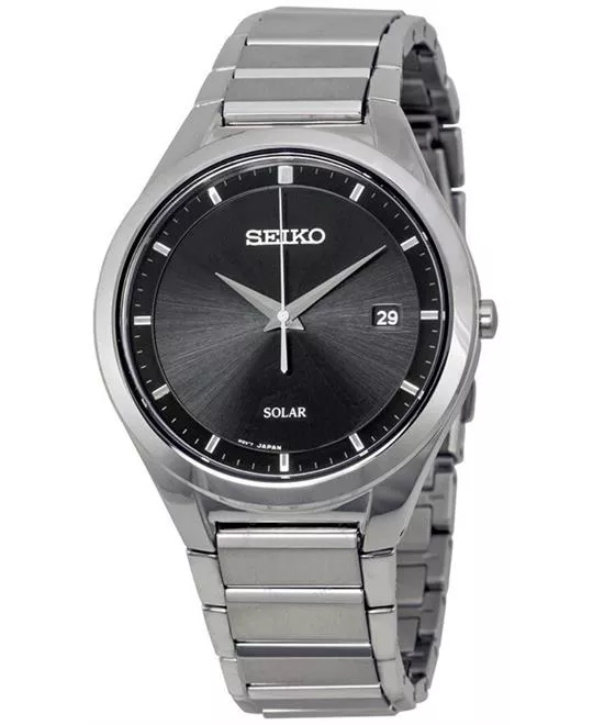 Seiko Solar Men's Black Watch 42mm