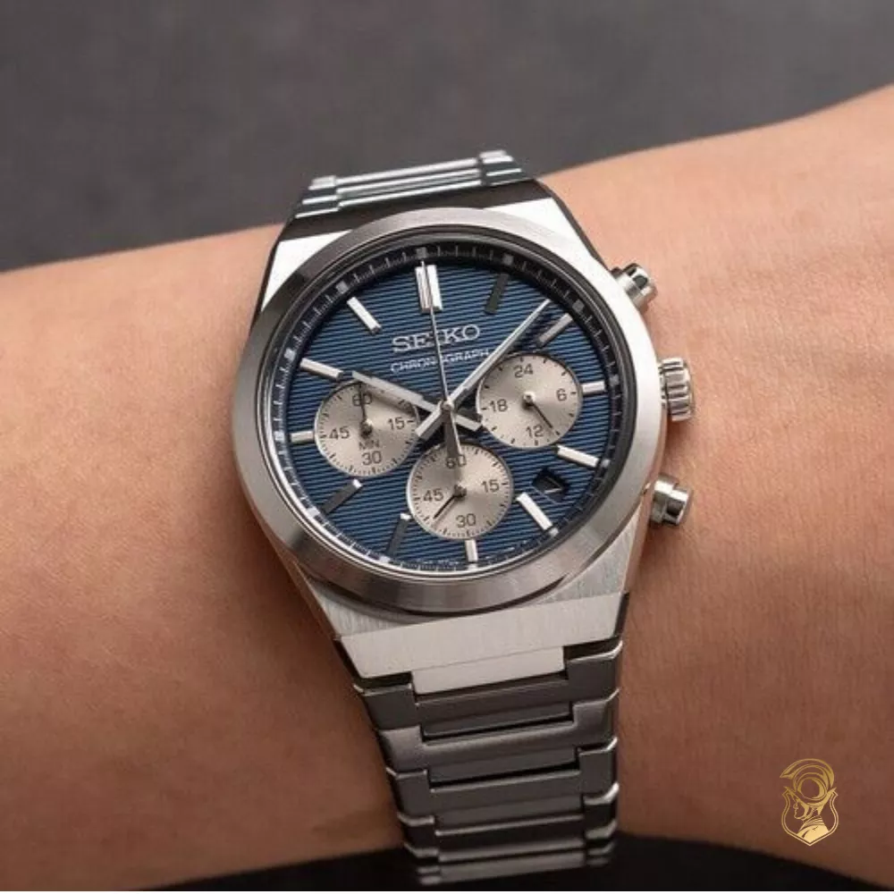 Seiko Sport Chronograph Quartz Blue Watch 40 mm