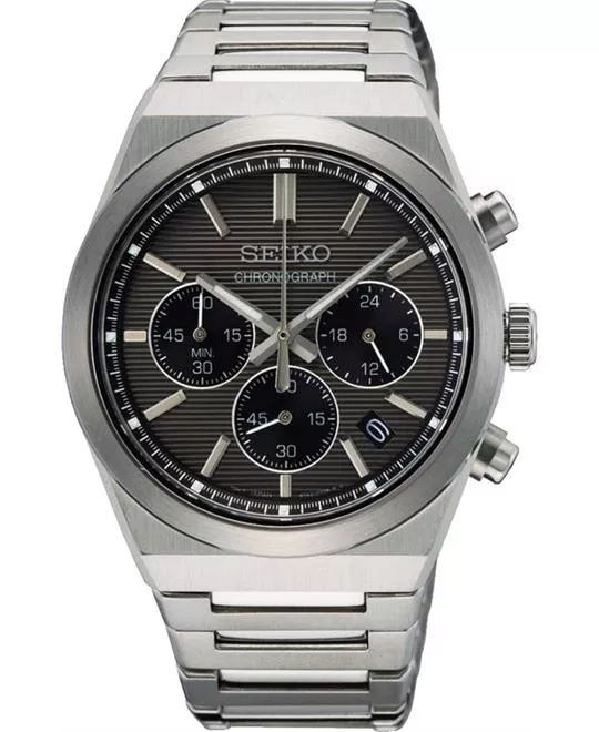 Seiko Sport Chronograph Quartz Grey Watch 40 mm