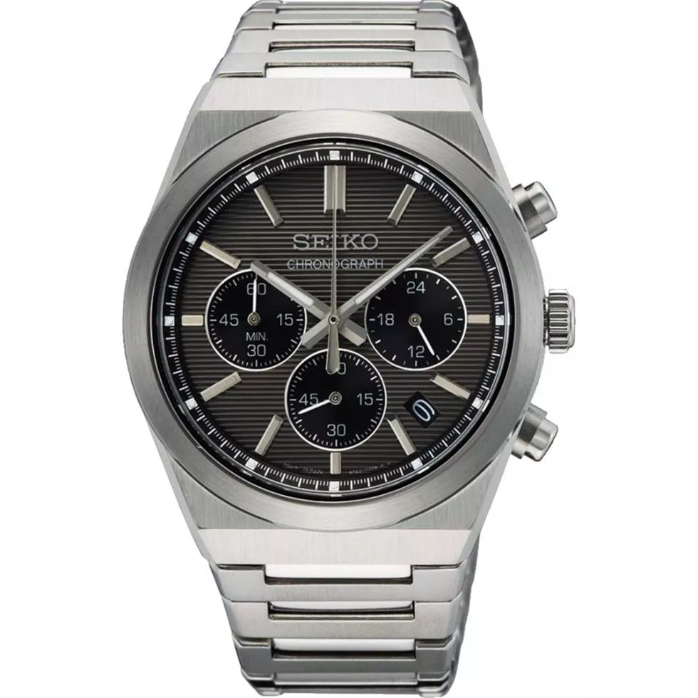 Seiko Sport Chronograph Quartz Grey Watch 40 mm