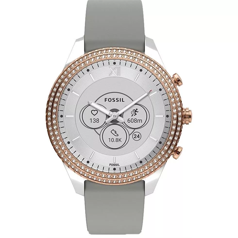 Stella Gen 6 Hybrid Smartwatch Gray Silicone Watch 41MM