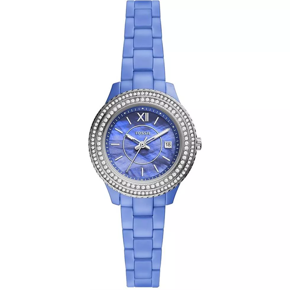 Stella Three-Hand Date Blue Ceramic Watch 30MM