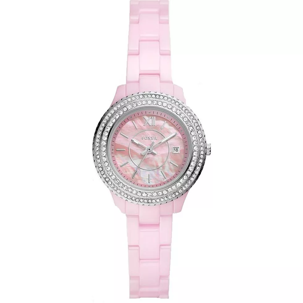 Stella Three-Hand Date Pink Ceramic Watch 30MM