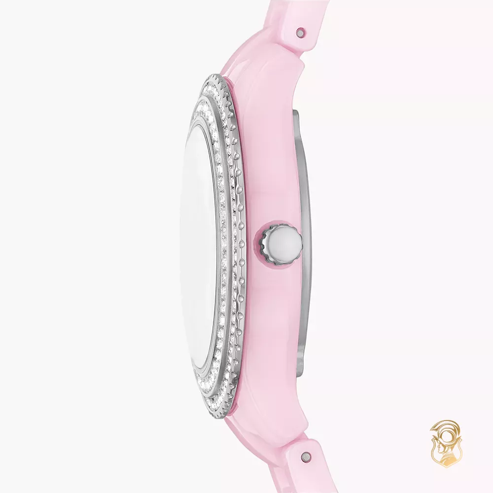 Stella Three-Hand Date Pink Ceramic Watch 30MM