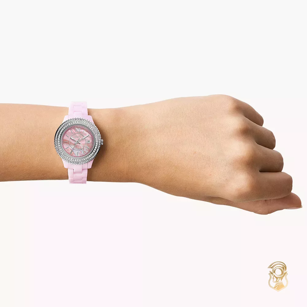 Stella Three-Hand Date Pink Ceramic Watch 30MM