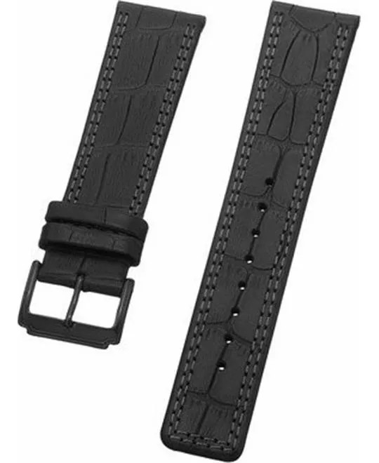 Stuhrling Original Mens black leather strap 22mm