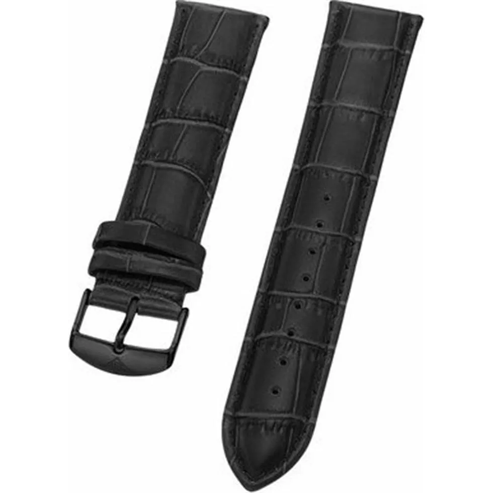 Stuhrling Original Mens black leather Strap with black buckle  22mm