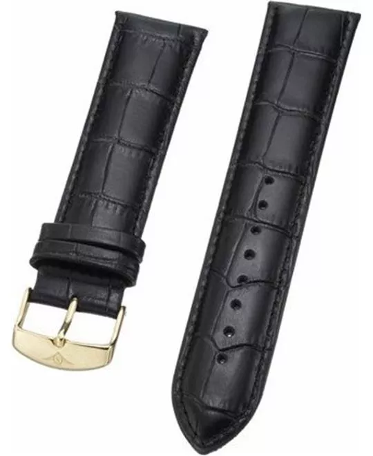 Stuhrling Original Mens Black leather strap 24mm