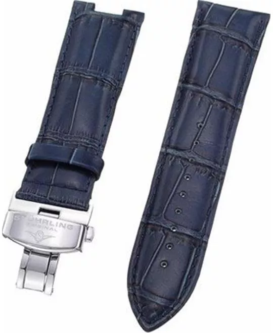 Stuhrling Original Mens blue leather strap24mm 