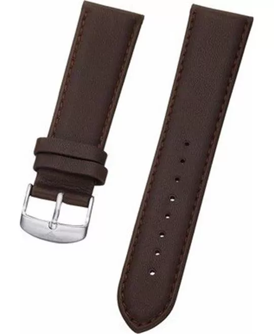 Stuhrling Original brown flat leather strap 22mm 