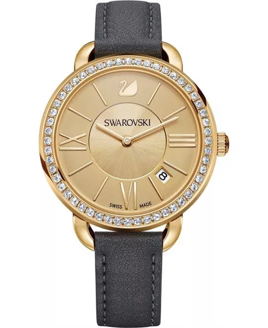 Swarovski Aila Day Ladies Gold Tone Watch 37mm