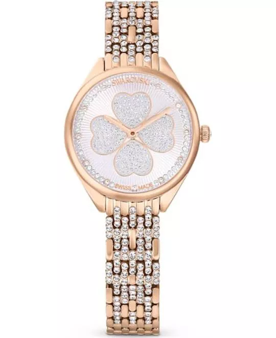 Swarovski Attract Rose Gold-Tone Crystal Watch 35mm