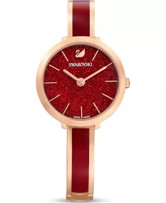 Swarovski Crystalline Glam Red-Tone Watch 34mm