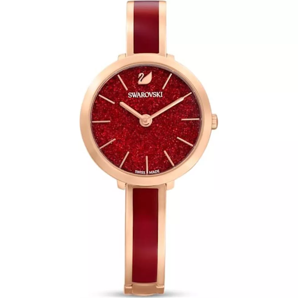 Swarovski Crystalline Glam Red-Tone Watch 34mm