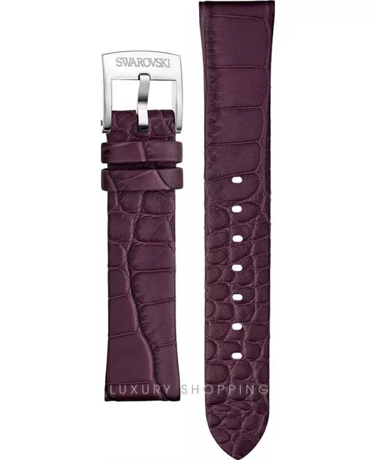 Swarovski Crystalline Hours Purple Leather Strap 18/16