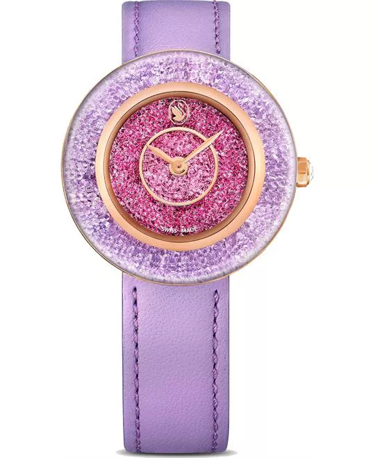 Swarovski Crystalline Lustre Purple Watch 33mm