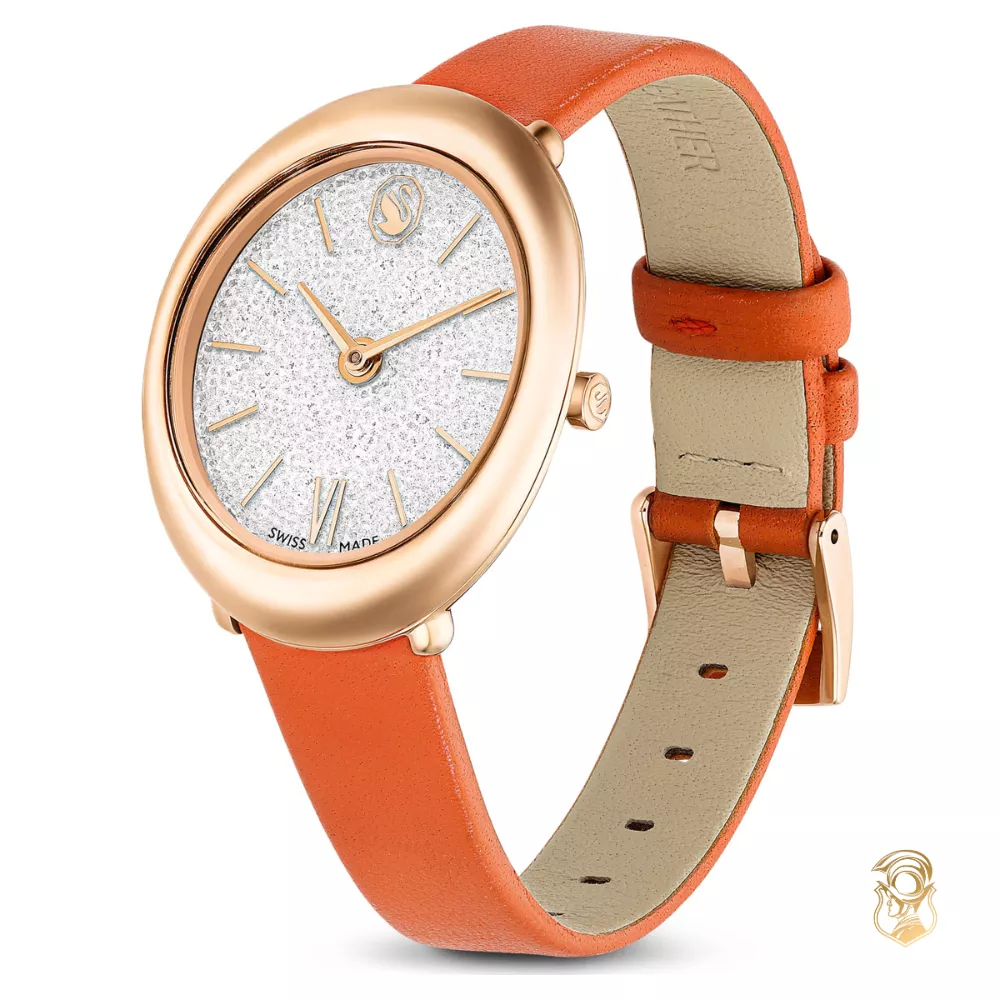 Swarovski Imber Orange Rose Finish Watch 24x26.3mm